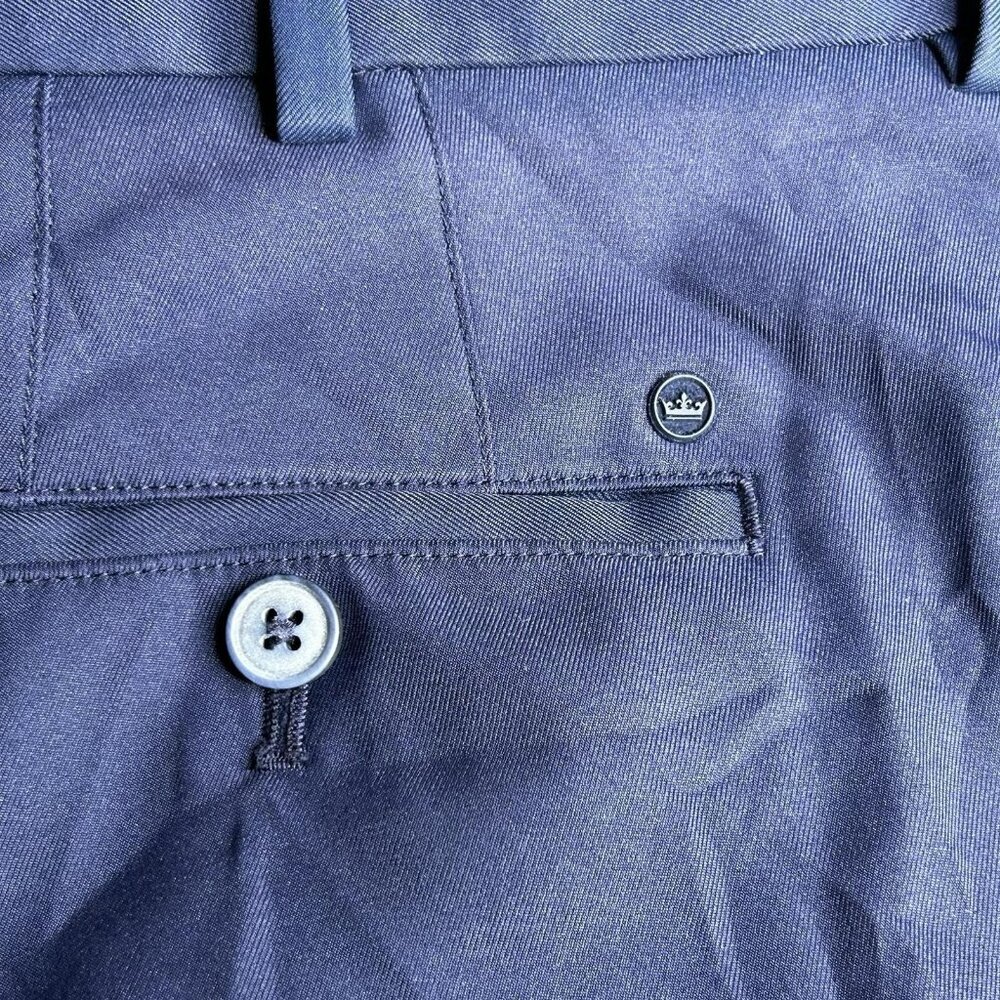 Peter Millar Shorts Mens 34 Navy Salem Classic Fit Crown Golf Stretch Wicking 9" - Picture 6 of 12